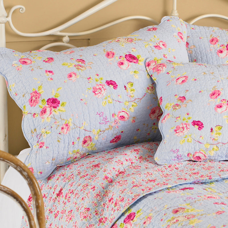 Paoletti Honey Pot Lane Floral Pillow Sham in Blue