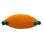 Plain Orange Cushions - Hoola Pom-Pom Cushion Cover Orange/Teal furn.