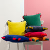 furn. Hoola Pom-Pom Cushion Cover in Yellow/Grey