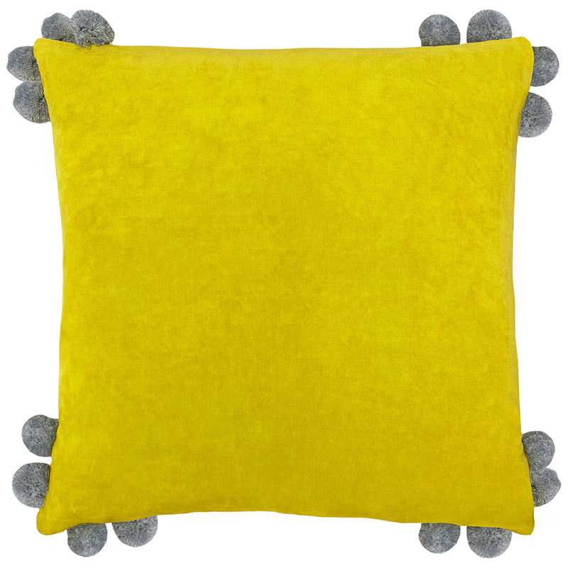 furn. Hoola Pom-Pom Cushion Cover in Yellow/Grey