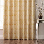 Paoletti Horto Botanical Eyelet Curtains in Ochre