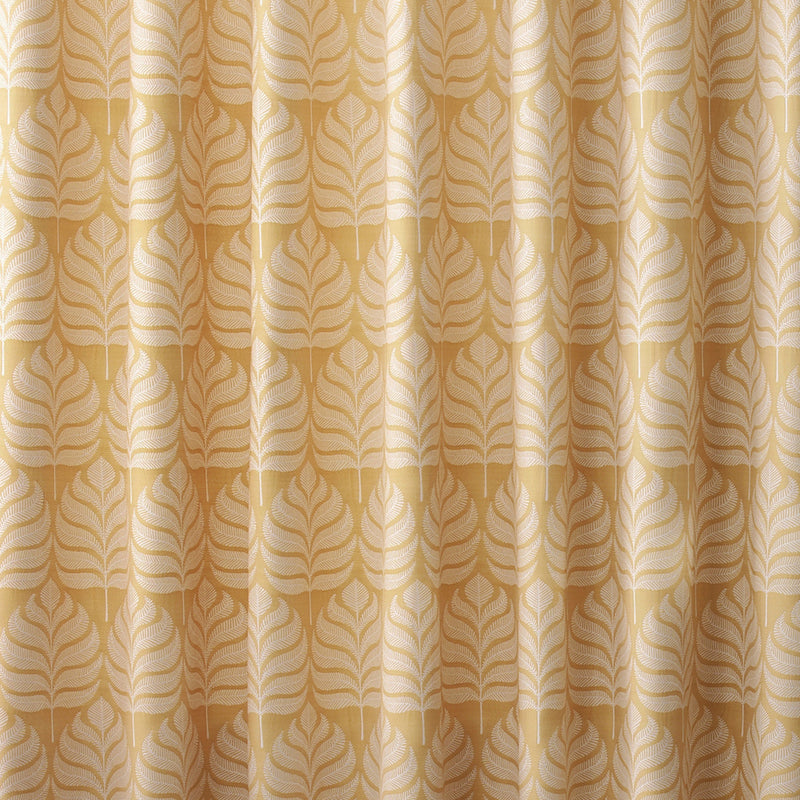 Paoletti Horto Botanical Eyelet Curtains in Ochre