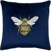 Paoletti Hortus Bee Cushion Cover in Navy