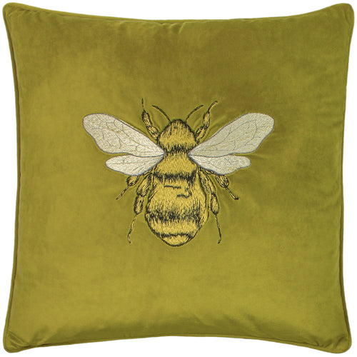 Paoletti Hortus Bee Cushion Cover in Olive