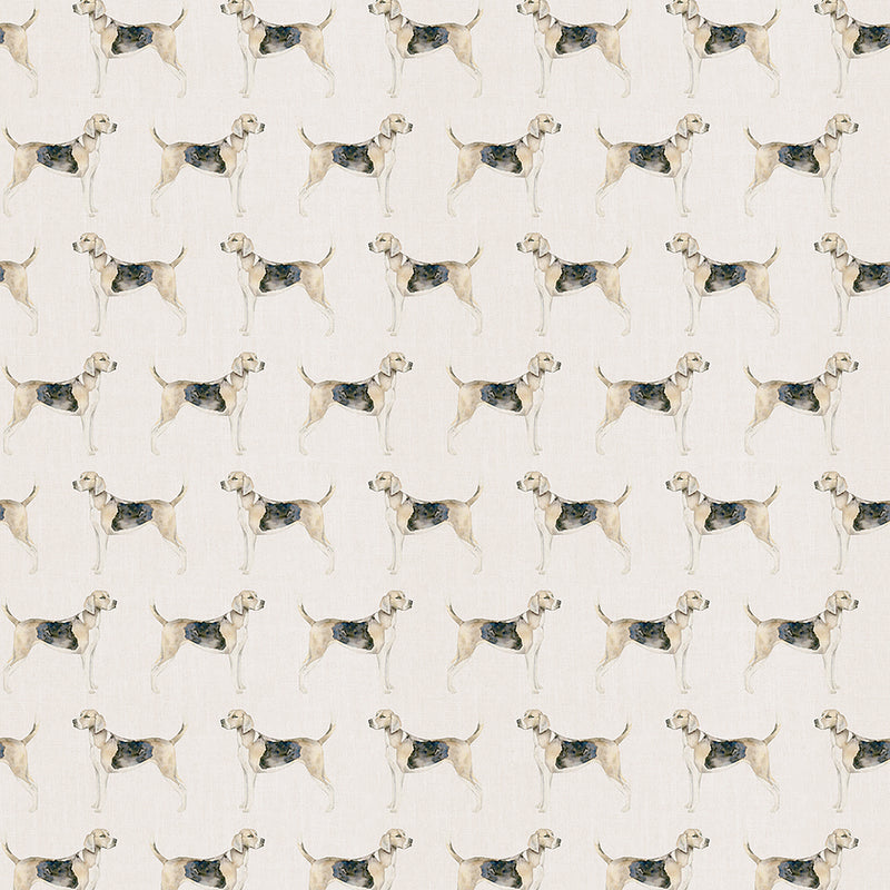 Hound Wallpaper Sample Linen