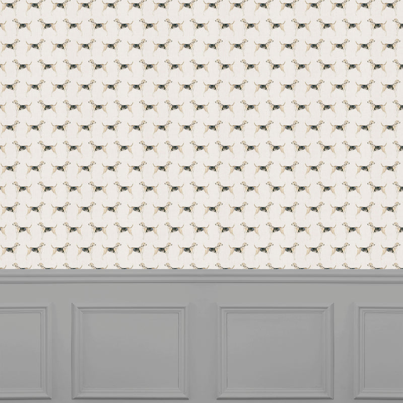 Voyage Maison Hound 1.4m Wide Width Wallpaper in Linen