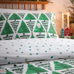 furn. Hide + Seek Santa Christmas Duvet Cover Set in Green