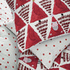 Geometric Red Bedding - Hide + Seek Santa Christmas Duvet Cover Set Red furn.