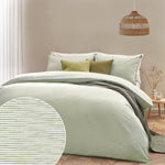 Yard Heaton Stripe Duvet Cover Set in Khaki