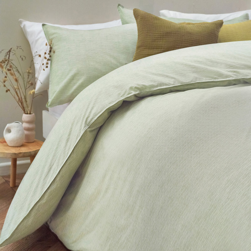 Yard Heaton Stripe Duvet Cover Set in Khaki