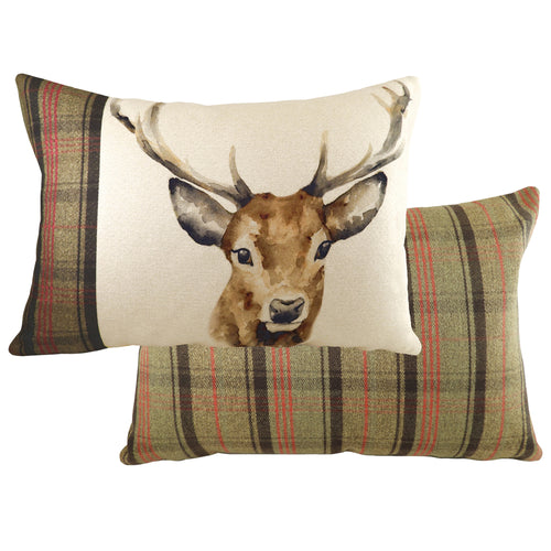 Evans Lichfield Hunter Stag Rectangular Cushion Cover in Sand