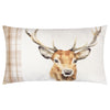 Animal Cream Cushions - Hunter Stag Stag Rectangular Cushion Cover Natural Evans Lichfield