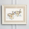 Voyage Maison Hurtling Hares Framed Print in Birch