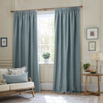  Blue Curtains - Hutton Jacquard Pencil Pleat Curtains Blue Sanderson