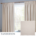  Grey Curtains - Hutton Jacquard Pencil Pleat Curtains Linen Sanderson