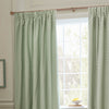  Green Curtains - Hutton Jacquard Pencil Pleat Curtains Sage Sanderson