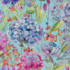 Voyage Maison Hydrangea Printed Crafting Cotton Apparel Fabric in Aqua