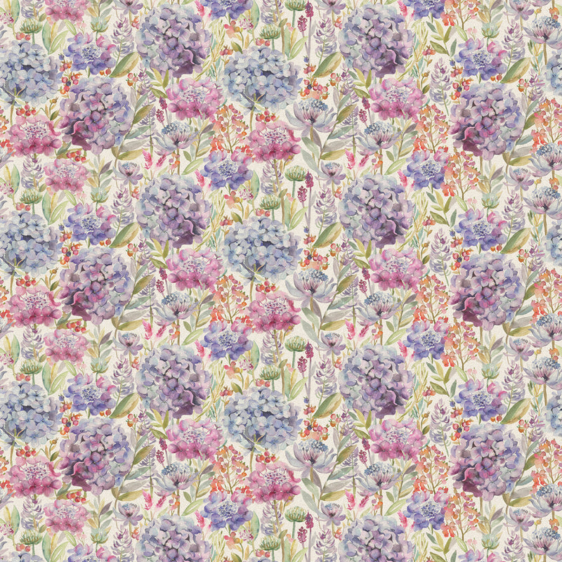 Voyage Maison Hydrangea Printed Cotton Fabric in Cream