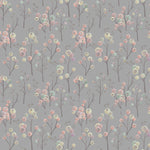 Voyage Maison Ichiyo Blossom Printed Cotton Fabric in Granite