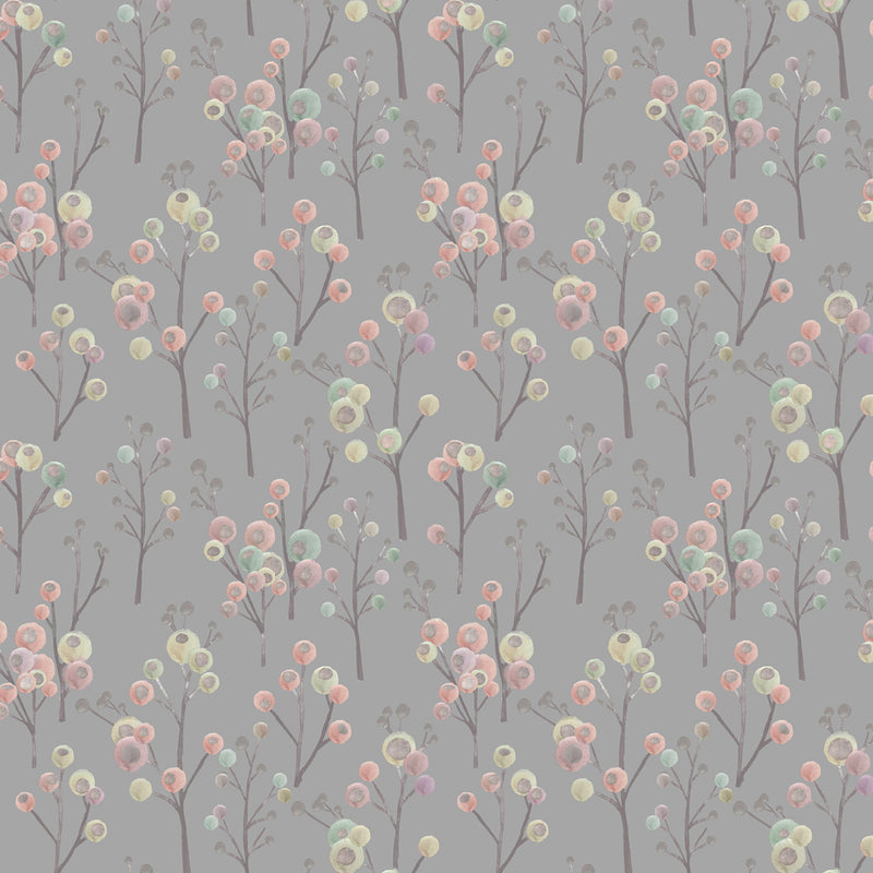 Voyage Maison Ichiyo Blossom Printed Cotton Fabric in Granite