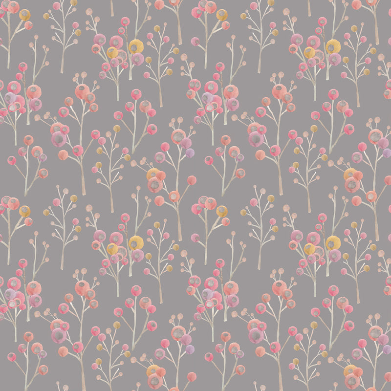 Voyage Maison Ichiyo Blossom Printed Cotton Fabric in Mulberry