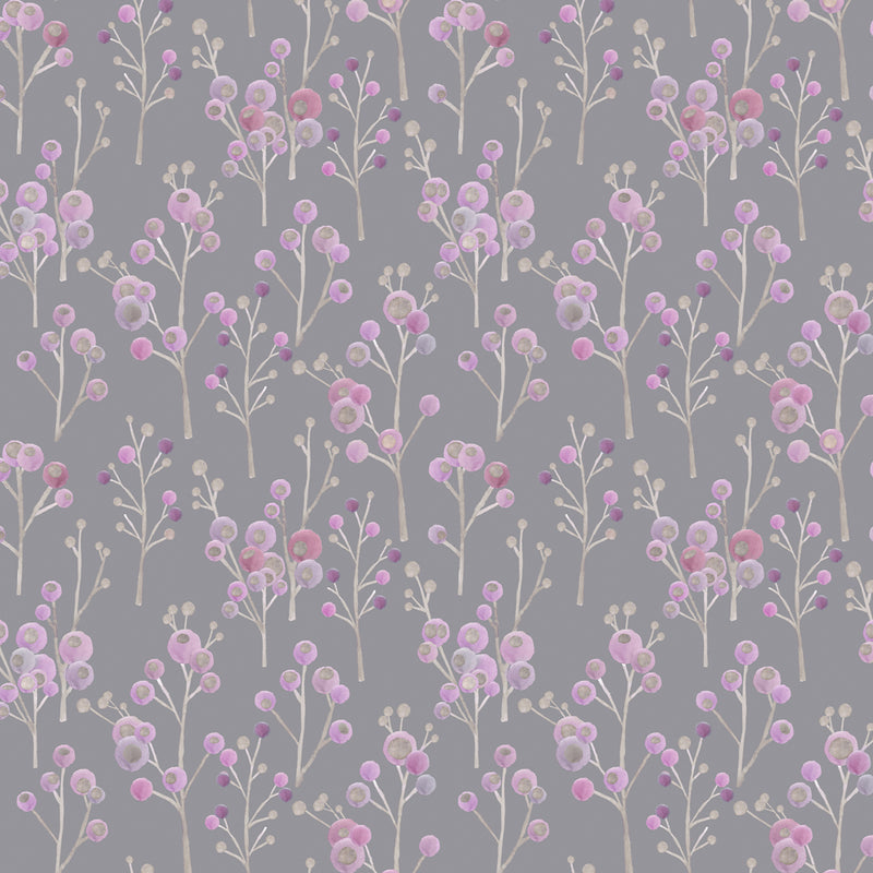 Voyage Maison Ichiyo Blossom Printed Cotton Fabric in Violet