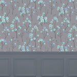 Voyage Maison Ichiyo Blossom 1.4m Wide Width Wallpaper in Aqua