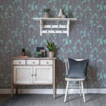 Voyage Maison Ichiyo Blossom 1.4m Wide Width Wallpaper in Aqua