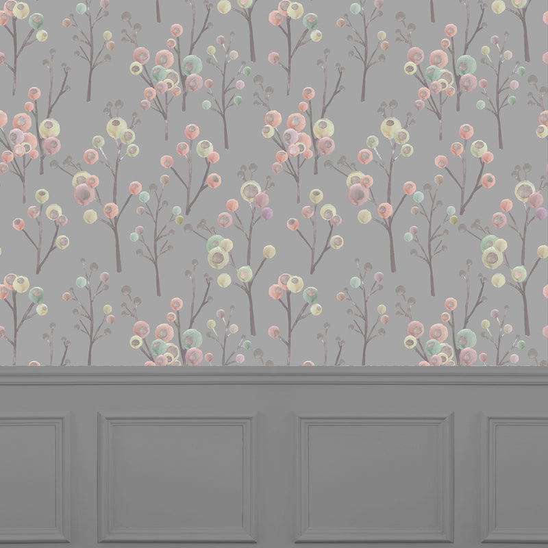 Voyage Maison Ichiyo Blossom 1.4m Wide Width Wallpaper in Granite