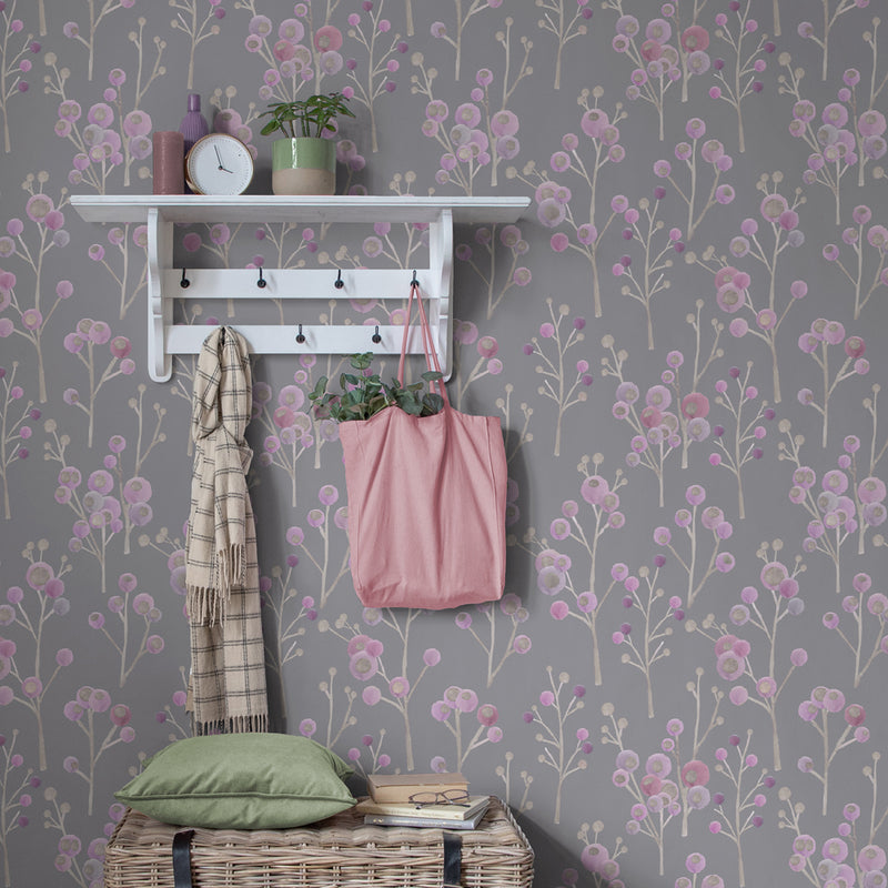 Voyage Maison Ichiyo Blossom 1.4m Wide Width Wallpaper in Violet