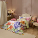 Floral Pink Bedding - Idalia Printed Duvet Cover Set Multicolour Voyage Maison