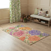 Floral Pink Rugs - Idalia Printed Wool Rug Fuchsia Voyage Maison