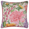 Floral Pink Cushions - Idalia Printed Piped Cushion Cover Fuchsia Voyage Maison