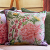 Floral Pink Cushions - Idalia Printed Piped Cushion Cover Fuchsia Voyage Maison