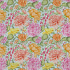 Floral Blue Fabric - Idalia Printed Cotton Fabric (By The Metre) Duck Egg Blue Voyage Maison