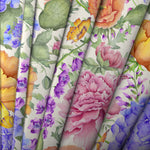 Floral Pink Fabric - Idalia Printed Cotton Fabric (By The Metre) Fuchsia Voyage Maison