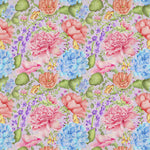 Floral Pink Fabric - Idalia Printed Cotton Fabric (By The Metre) Heather Voyage Maison