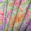 Floral Green Fabric - Idalia Printed Cotton Fabric (By The Metre) Sage Voyage Maison