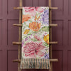 Floral Multi Throws - Idalia Printed Fringe Throw Fuschia Voyage Maison