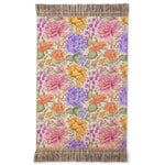 Floral Multi Throws - Idalia Printed Fringe Throw Fuschia Voyage Maison