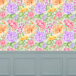 Floral Green Wallpaper - Idalia  1.4m Wide Width Wallpaper (By The Metre) Sage Voyage Maison