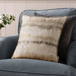 Abstract Brown Cushions - Inca Jacquard Cushion Cover Mocha Evans Lichfield