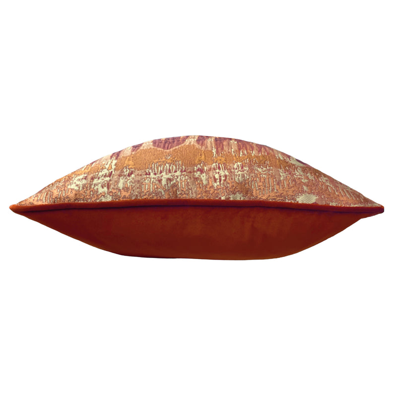 Abstract Red Cushions - Inca Jacquard Cushion Cover Terracotta Evans Lichfield
