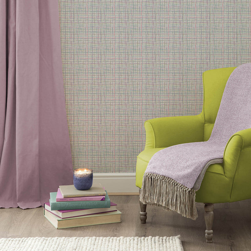 Voyage Maison Indra 1.4m Wide Width Wallpaper in Heather