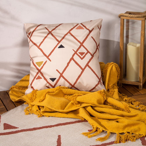 Geometric Red Cushions - Inka Outdoor Cushion Cover Brick furn.
