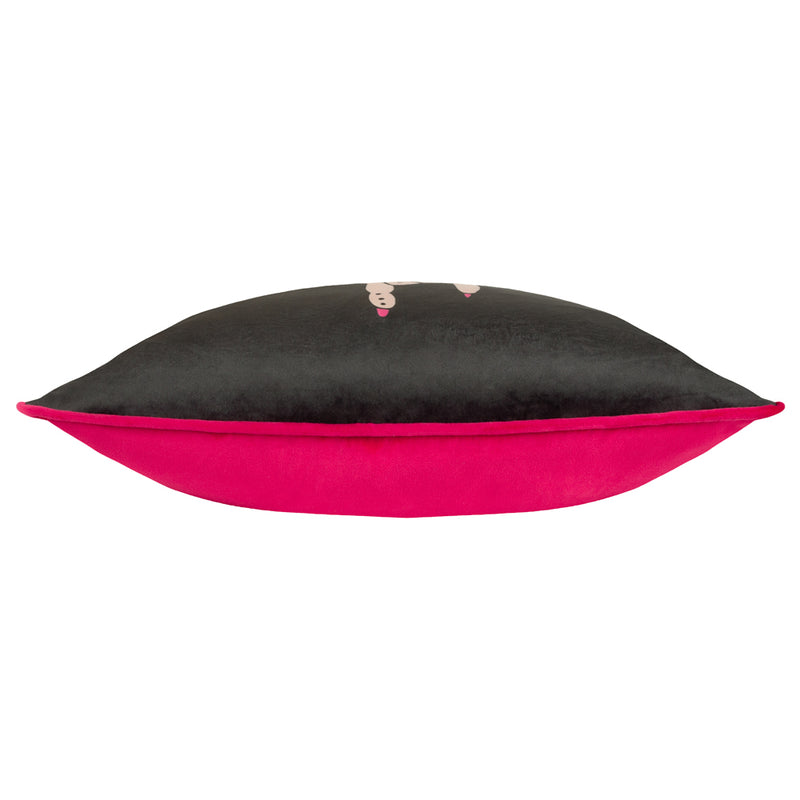 furn. Inked You Rock Cushion Cover in Black/Pink