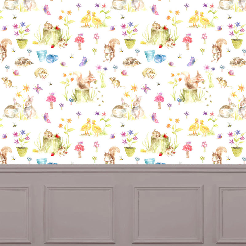 Voyage Maison In The Garden 1.4m Wide Width Wallpaper in Cloud