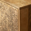 Damask Brown Furniture - Isadora Embossed Cabinet Antique Brass Voyage Maison