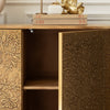 Damask Brown Furniture - Isadora Embossed Cabinet Antique Brass Voyage Maison