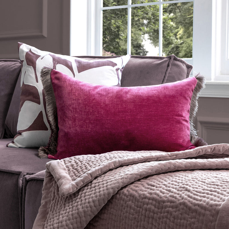 Plain Purple Cushions - Isernia  Cushion Cover Berry Additions